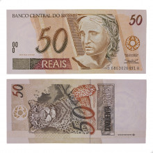 Cédula C-317 50 Reais 1999 SOB/FE - Pedro S. Malan / Armínio Fraga Neto (2ª chancela)