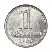 Moeda V-277 1 Cruzeiro 1960 FC Alumínio Ø23mm 2,4gr.