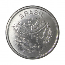 Moeda V-372 50 Cruzeiros 1985 FC Plano Piloto Aço Inoxidável Ø28mm 6,49gr.