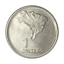 Moeda V-324 1 Cruzeiro 1972 MBC+ Níquel Ø29mm 10gr.