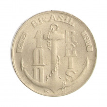 Moeda V-142 100 Réis 1938 MBC/SOB Tamandaré Cupro Níquel Ø20mm 4,5gr.