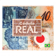 Folder Encarte para Cédula de 10 Reais Comemorativa Descritivo