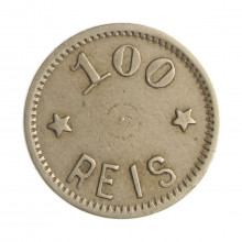 Token 100 Réis MBC Brasil América Ø20mm 4,56gr.