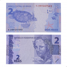 Cédula C-339 GJ 2 Reais 2019 FE - Paulo Roberto N. Guedes / Roberto Campos Neto