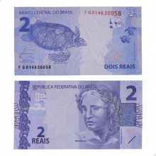 Cédula C-338 FG 2 Reais 2018 SOB/FE - Eduardo R. Guardia / Ilan Goldfajn
