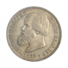 Moeda P-654 1000 Réis 1888 MBC+ Prata 0,917 Ø30mm 12,75gr.