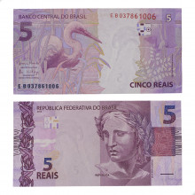 Cédula C-343 EB 5 Reais 2017 FE - Henrique de C. Meirelles / Ilan Goldfajn