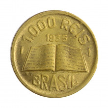 Moeda V-156 1000 Réis 1935 SOB/FC José Anchieta Bronze Alumínio Ø26,8mm 8gr.*
