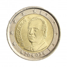 Moeda KM#1047 2 Euros 2002 M FC Espanha Europa Bimetálico Ø25,75mm 8,5gr.