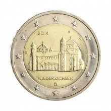 Moeda KM#334 2 Euros 2024 D SOB/FC Alemanha Europa Estado da Baixa Saxônia Bimetálico Ø25,75mm 8,5gr.