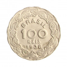 Moeda V-163 100 Réis 1938 SOB Cupro Níquel Ø17mm 2,5gr.