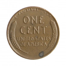 Moeda KM#A132 One Cent Lincoln Espiga de Trigo 1944 MBC USA América Bronze Ø19mm 3,11gr.