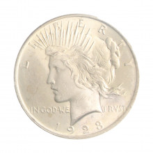 Moeda KM#150 One Dollar Peace 1923 MBC/SOB USA América Prata 0.900 Ø38,1mm 26,73gr.