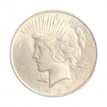 Moeda KM#150 One Dollar Peace 1923 MBC/SOB USA América Prata 0.900 Ø38,1mm 26,73gr.