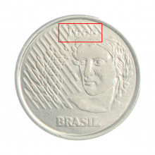 Moeda V-448 10 Centavos 1996 MBC Data Vazada Aço Inoxidável Ø22mm 3,6gr.