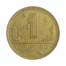 Moeda V-228 1 Cruzeiro 1946 MBC+ Bronze Alumínio Ø23mm 7gr.