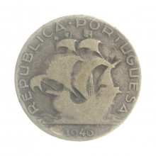 Moeda KM#580 2,5 Escudos 1946 MBC Portugal Europa Prata 0.650 Ø20,5mm 3,5gr.