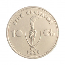 Moeda KM#180 10 Centavos 1937 MBC Bolívia América Cupro Níquel Ø22,5mm 4,5gr.