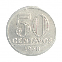 Moeda V-270 50 Centavos 1958 MBC+ Alumínio Ø21mm 1,7gr.