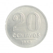 Moeda V-266 20 Centavos 1959 SOB/FC Alumínio Ø19mm 1,4gr.