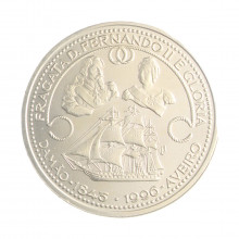 Moeda Km#688 1000 Escudos 1996 FC Portugal Europa Fragata D.Fernando II E Glória Prata 0.500 Ø40mm 28gr.