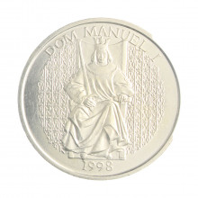 Moeda Km#713 1000 Escudos 1998 FC Portugal Europa Dom Manuel I Prata 0.500 Ø40mm 28,2gr.