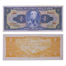 Cédula C-016 2 Cruzeiros 1958 C/Peq. Mancha SOB
