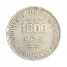 Moeda P-691 1000 Réis 1911 MBC Prata 900 Ø26mm 10gr.