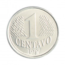 Moeda V-441 1 Centavo 1997 SOB Aço Inoxidável Ø20mm 3gr.*