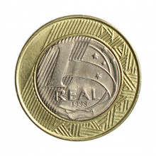 Moeda V-571 1 Real 1998 SOB Bimetálico Ø27mm 7,8gr.