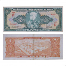 Cédula C-061 2 Cruzeiros 1955 MBC+