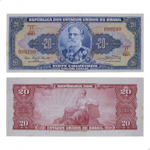 Cédula C-022 20 Cruzeiros 1961 C/Leves Manchas SOB/FE