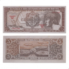 Cédula C-112 5 Cruzeiros 1962 Série 084 FE