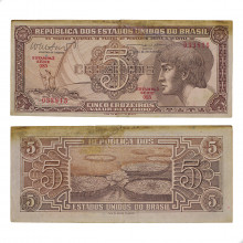 Cédula C-112 5 Cruzeiros 1962 Série 085 BC