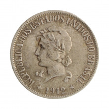 Moeda P-692 1000 Réis 1912 MBC  Prata 900 Ø26mm 10gr. *