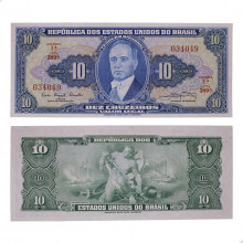 Cédula C-019 10 Cruzeiros 1961 SOB