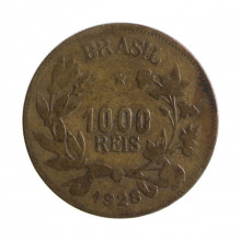 Moeda V-131 1000 Réis 1928 MBC Bronze Alumínio Ø27mm 8gr.