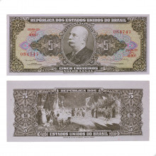 Cédula C-074 5 Cruzeiros 1964 SOB/FE