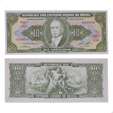 Cédula C-079 10 Cruzeiros 1958 SOB/FE