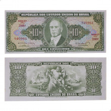 Cédula C-082 10 Cruzeiros 1962 FE