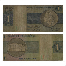 Cédula C-129a 1 Cruzeiro 1970 Série 00032 *A UTG