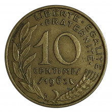 10 Centimes 1963 MBC França Europa