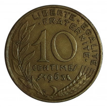 10 Centimes 1963 MBC+ França Europa