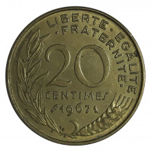 20 Centimes 1967 MBC França Europa