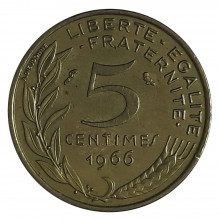 5 Centimes 1966 MBC+ França Europa
