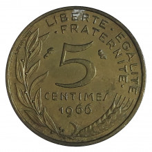 5 Centimes 1966 MBC França Europa