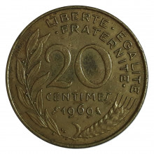 20 Centimes 1969 MBC França Europa