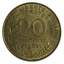 20 Centimes 1968 MBC França Europa