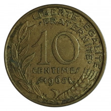 10 Centimes 1968 MBC França Europa