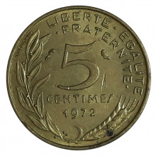 5 Centimes 1972 MBC França Europa